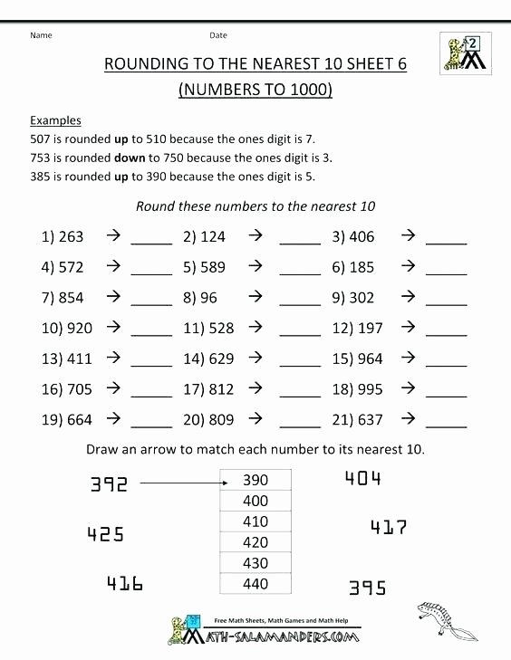 Menu Math Worksheets Luxury Rounding and Estimating Number Worksheets whole Numbers