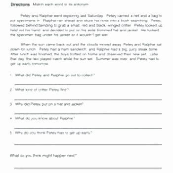 Middle School Inference Worksheets Predicting Out Es Worksheets for Grade 5 Inference