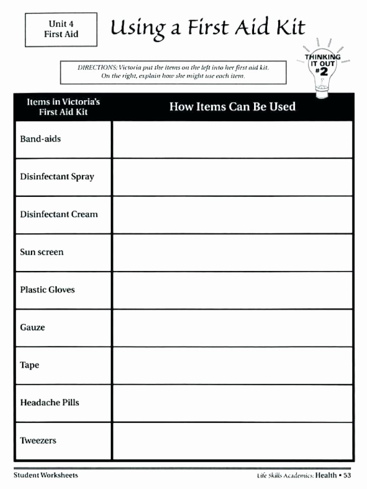 Middle School Life Skills Worksheets Hygiene Worksheets for High School