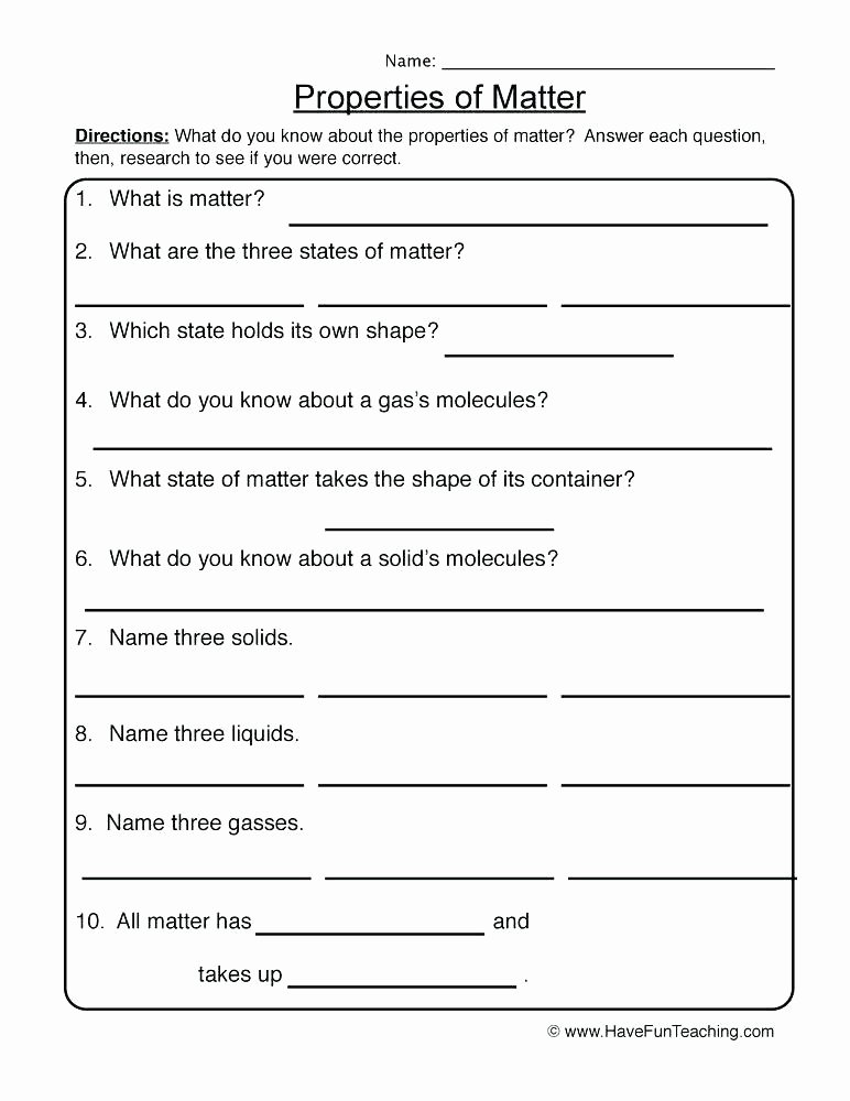 Middle School Science Worksheets Pdf Free Printable Science Worksheets Best Grade Pr