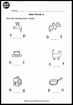 Middle sound Worksheets Short Vowels Middle sounds Worksheets and Activities