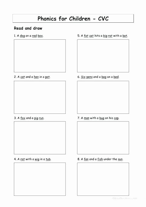 Middle sounds Worksheet Cvc Worksheets for Preschool
