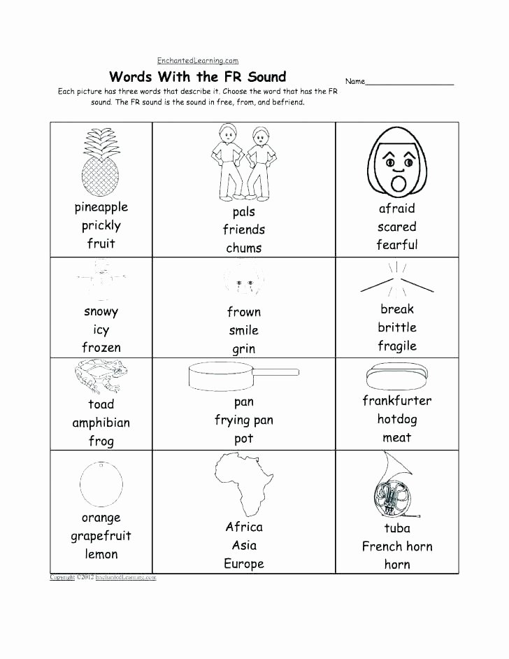 Middle sounds Worksheets for Kindergarten Learning sounds Worksheets