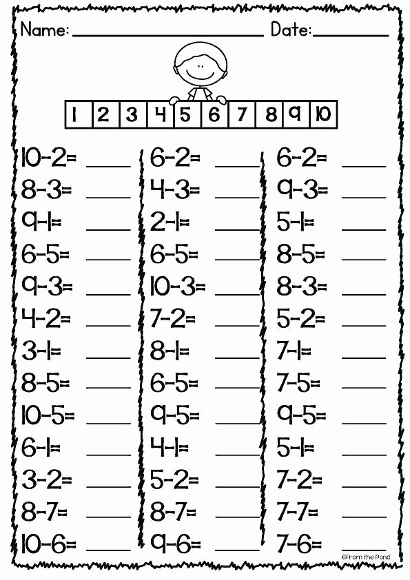 Missing Addend Worksheets 1st Grade 1st Grade Subtraction – originalpatriots
