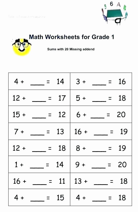 Missing Addend Worksheets 1st Grade Missing Addend Word Problems Worksheets Addition First Grade