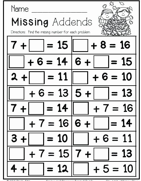 Missing Addends Worksheets First Grade Luxury 3 Addend Addition Worksheets 1st Grade