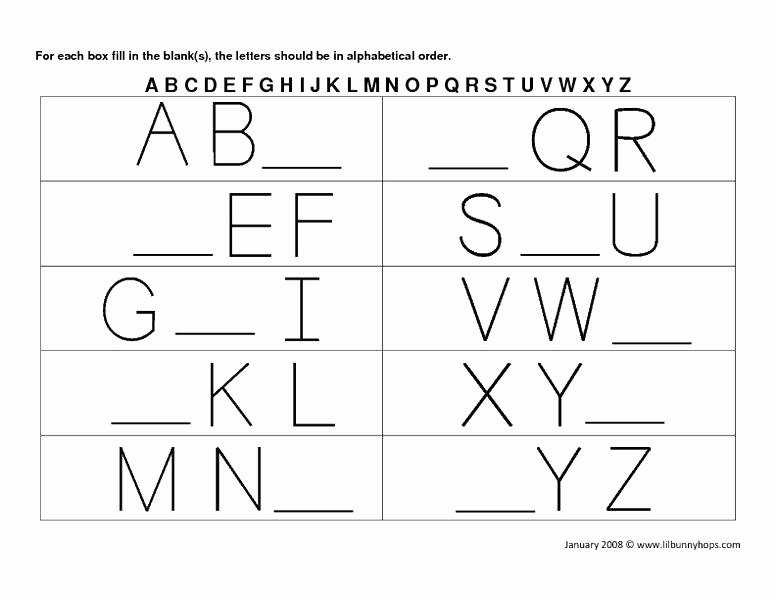 Missing Alphabet Letters Worksheet Fill In the Letter Worksheets – Primalvape