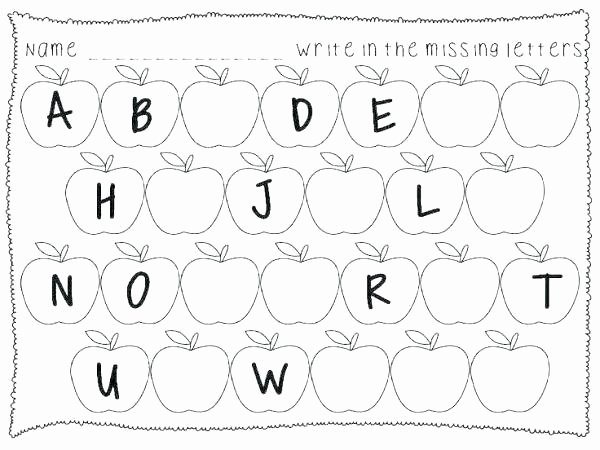 Missing Letter Worksheets for Kindergarten Recognizing Letters Worksheets Kindergarten