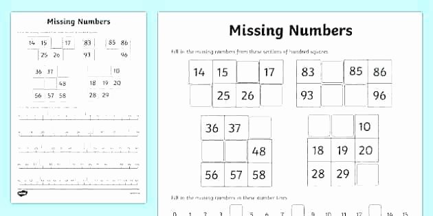 Missing Number Worksheet Kindergarten Find the Missing Number Worksheets