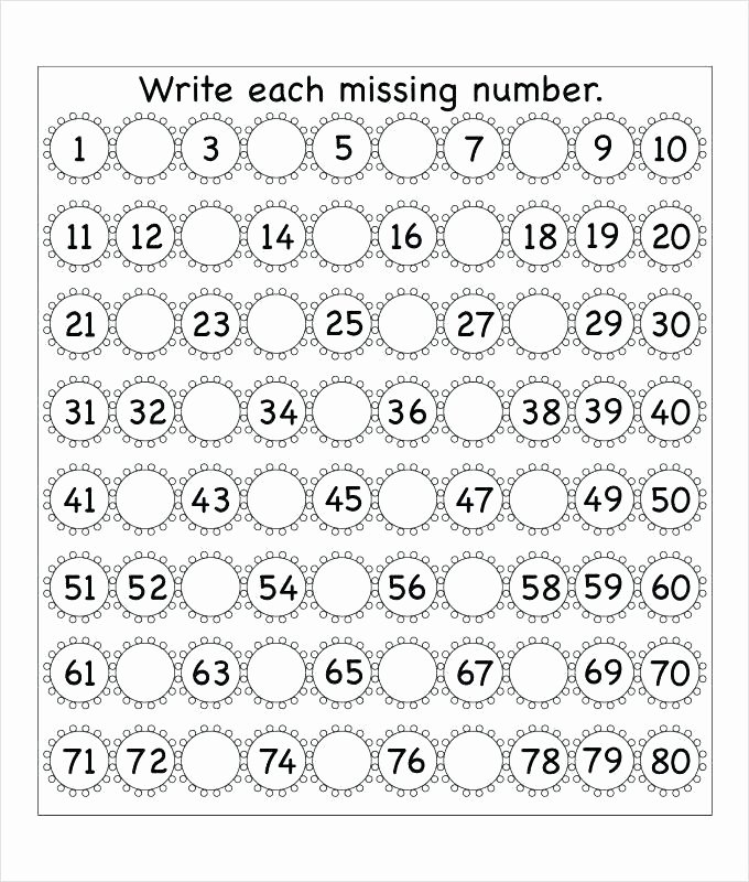 Missing Number Worksheet Kindergarten Number 25 Worksheets for Preschool