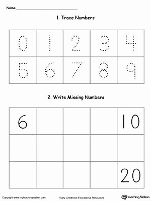 Missing Number Worksheets 1 10 Number formation Worksheets 1 10 – Owobox