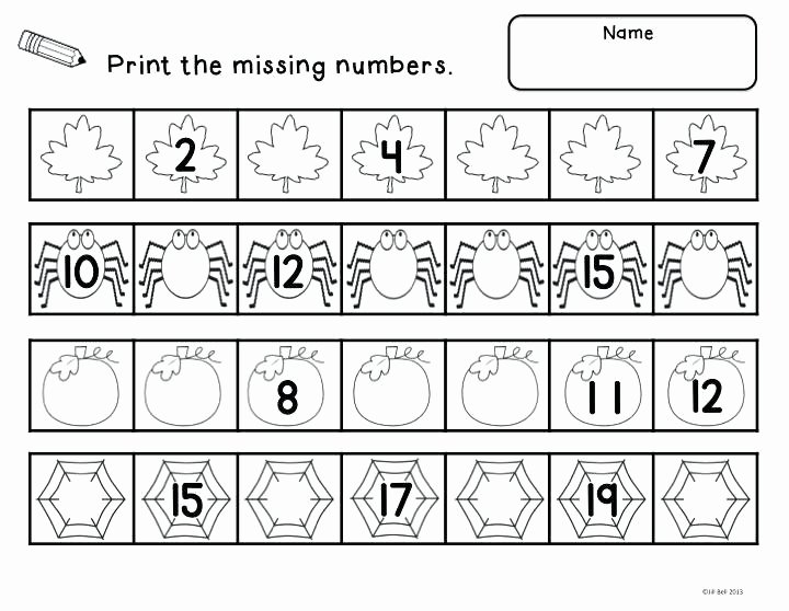 Missing Number Worksheets 1 20 Counting to 20 Worksheets