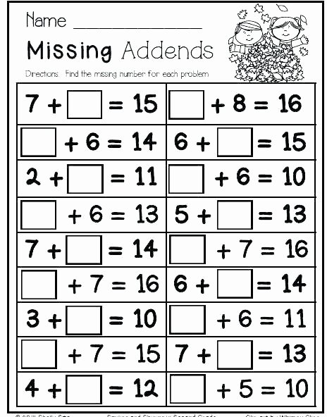 Missing Number Worksheets 2nd Grade Inspirational Grade 3 Math Worksheets Addition and Subtraction for 2nd Pdf
