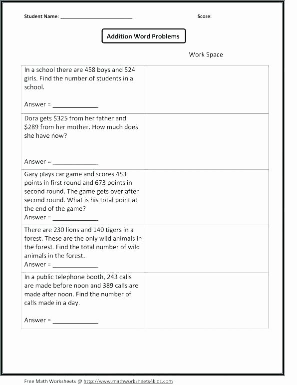 Missing Number Worksheets 2nd Grade New Estimation Strategies Rounding Word Problems Worksheets