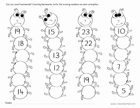 Missing Number Worksheets Kindergarten Counting to 20 Worksheets