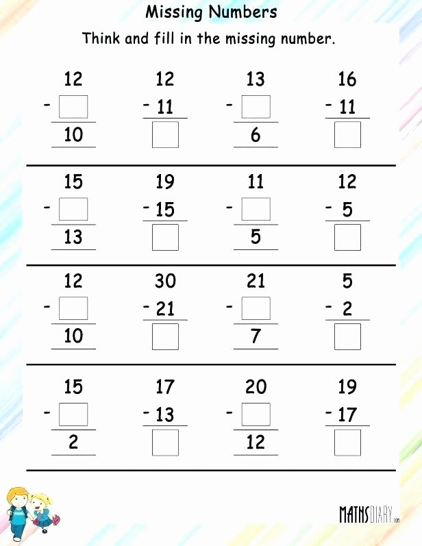 Missing Numbers In Equations Worksheets Unique Find the Missing Number Worksheets – Uasporting