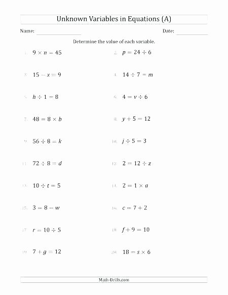 Missing Numbers In Equations Worksheets Unique Grade 9 Algebra Word Problems Worksheets Missing Numbers Gr