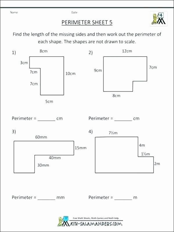 Missing Side Perimeter Worksheet area and Perimeter Word Problem Worksheets – Katyphotoart