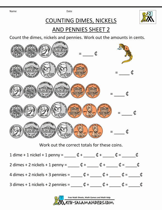 Money Worksheets 3rd Grade Money Worksheets for Kids 2nd Grade Free Printable D