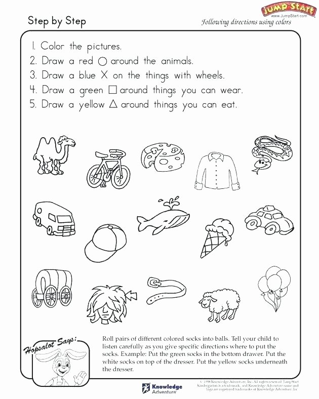 Multi Step Directions Worksheets Best Of Following Directions Worksheets for Grade 2 Brilliant Ideas