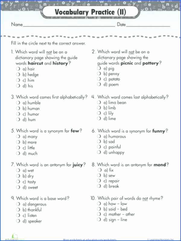 Multiple Meaning Words Worksheet Multiple Meaning Words Worksheets for Grade 3rd Pdf Design