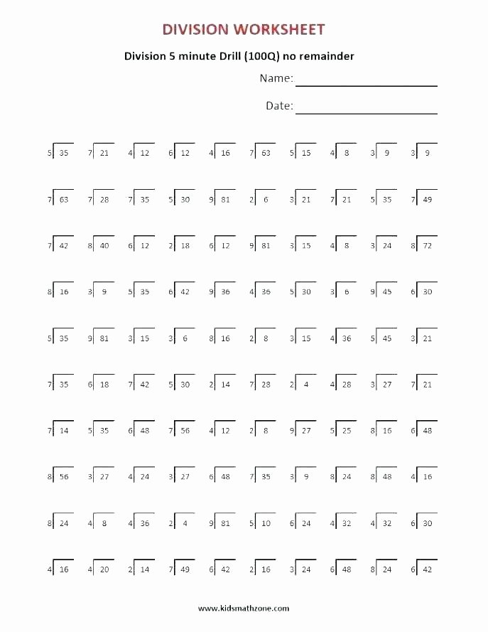 Multiplication Mad Minute Pdf Mixed Multiplication and Division Worksheets De 3 Word