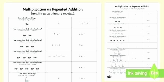 Multiplication Repeated Addition Worksheets Repeated Addition Worksheets Pdf