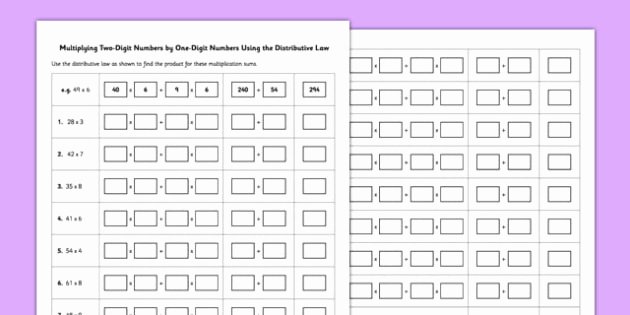 Multiplication Strategies Posters Multiplying Two Digit Numbers by E Digit Numbers Using the