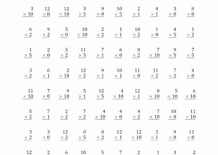 Multiplication Worksheets 0 12 Printable 12 Multiplication Facts Worksheets