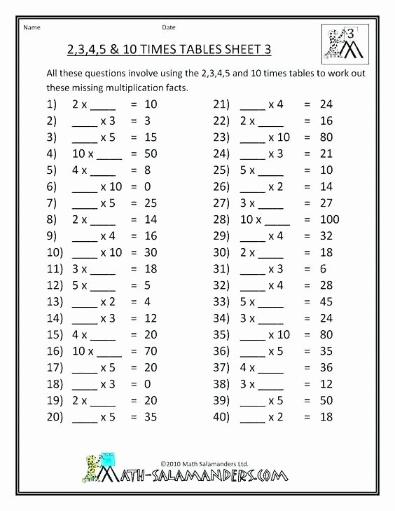 Multiplication Worksheets with Pictures Inspirational Multiplication Worksheets 3 Times Tables From Free and 4 5 Table