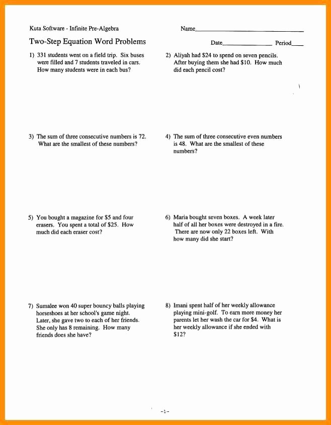 Multiplying and Dividing Fractions Kuta One Step Equations Worksheet 650 835 Awesome E and Two