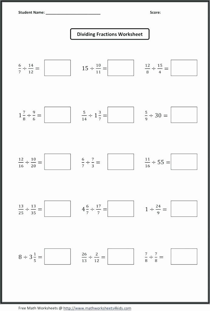 Multiplying Fractions Worksheet 6th Grade 6th Grade Fractions Worksheets