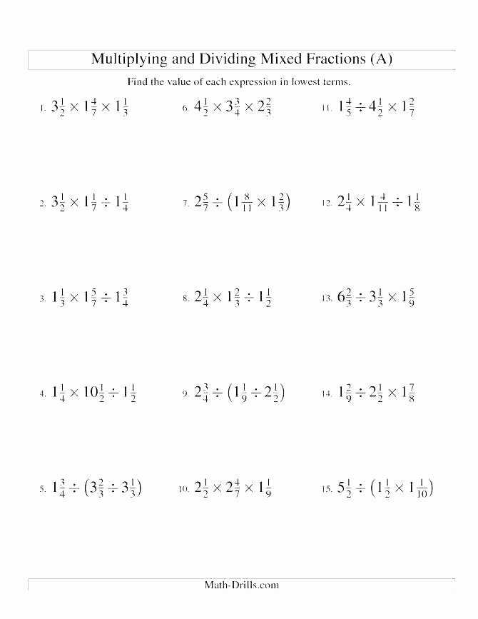 Multiplying Fractions Worksheet 6th Grade Free Printable Fractions Worksheet for My Little Math