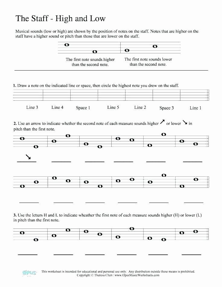 Music theory Worksheet for Kids Free Music theory Worksheet Piano Pronto Worksheets for High