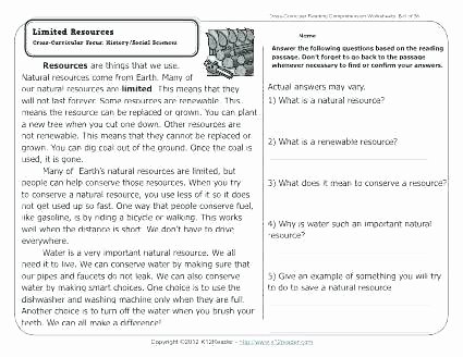 Natural Resources Worksheets Pdf Lovely Year 5 Prehension Worksheets Prehension Worksheets for