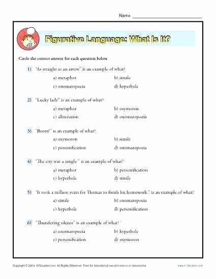 Non Literal Language Worksheets Figurative Language In Poetry Worksheets – Petpage