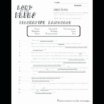 Non Literal Language Worksheets Figurative Language Worksheets 9th Grade