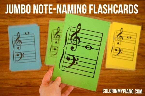 Note Speller Worksheets Jumbo Note Naming Flashcards