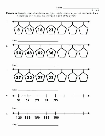 Number Lines Worksheets 3rd Grade Number Patterns Worksheets 3rd Grade Pdf