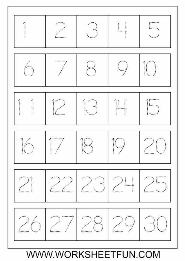 Number Recognition Worksheets 1 20 Days Number Recognition Worksheet Preschool Counting and