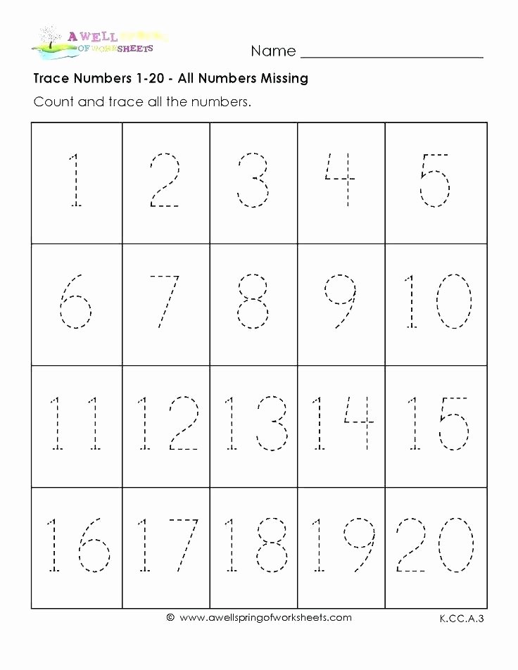 Number Recognition Worksheets 1 20 Free Printable Number Writing Worksheets Tracing for