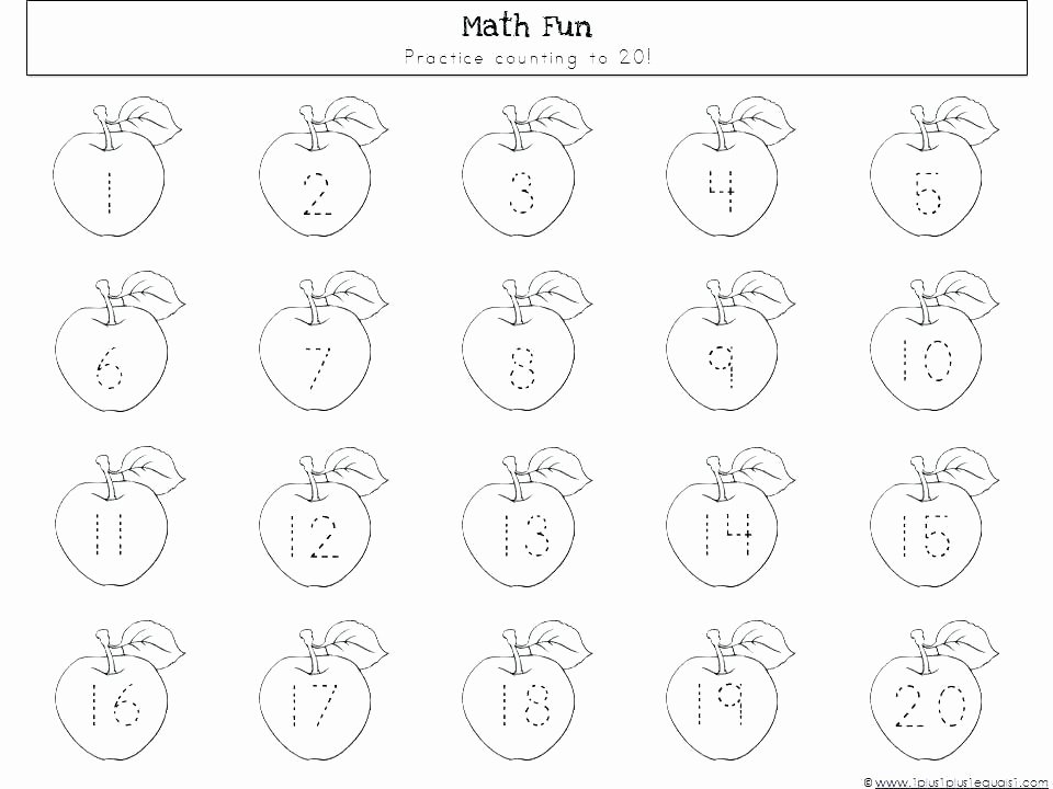 Number Recognition Worksheets 1 20 Tracing Numbers 1 Worksheets for Kindergarten Download them