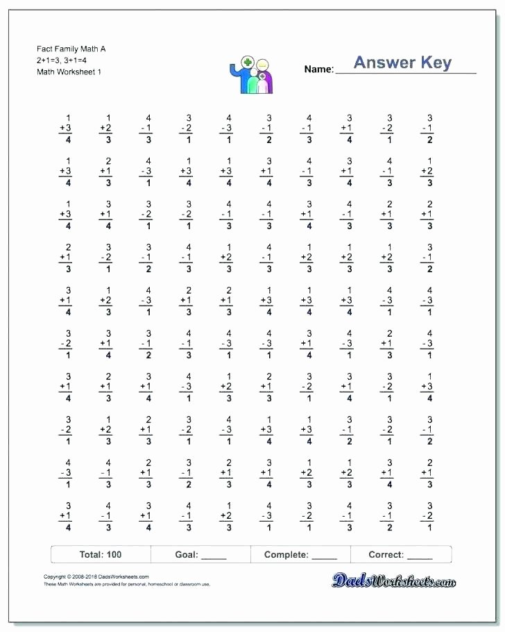 Number Sentence Worksheets 2nd Grade Fact Family Worksheets 2nd Grade