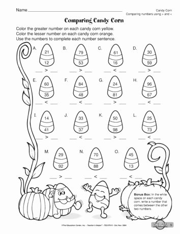 Number Sentence Worksheets 2nd Grade This Perfect for Fall Worksheet Provides Practice Paring