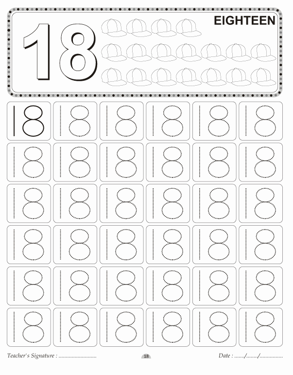 Number Tracing 1 20 Pin On Homeschooling Number Tracing