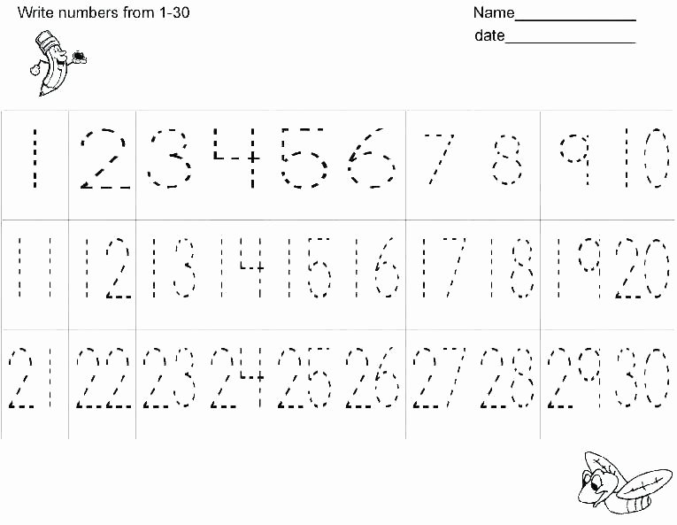 Number Tracing Worksheet 1 10 Missing Number Worksheets 1 10 – Dstic