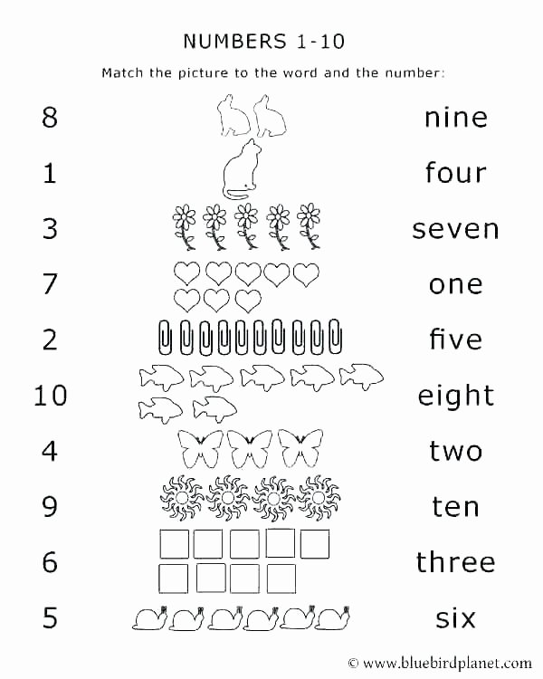 Number Tracing Worksheet 1 10 Number Worksheets for 3 Year Olds