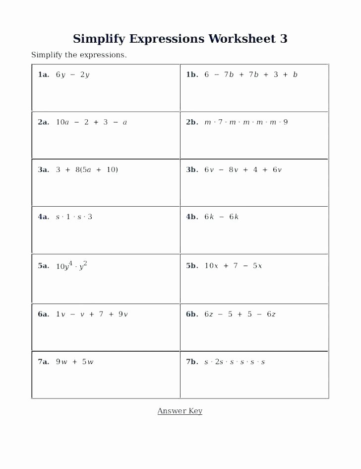 Numerical Expressions Worksheets 6th Grade Unique Writing Algebraic Expressions Worksheet Best Evaluating