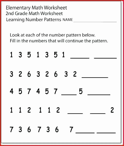 Numerical Patterns Worksheets Picture Writing Prompts for First Grade Kindergarten Reading