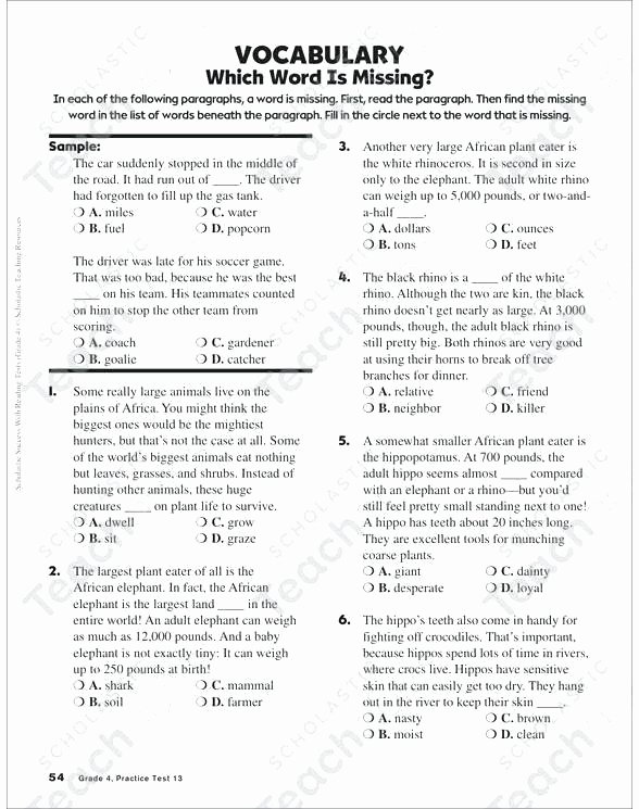Nwea Test Prep Worksheets 5th Grade Math Test Prep Worksheets